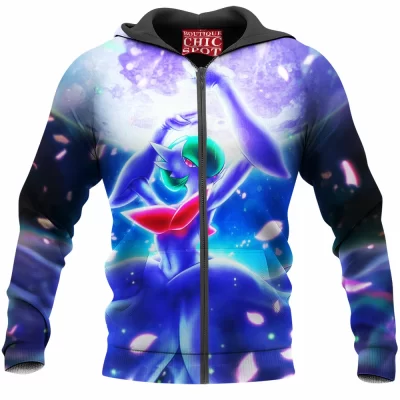 Anime Zip-Hoodie, Mega Gardevoir Zip-Hoodie, Pokemon Zip-Hoodie