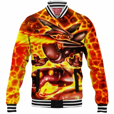 Anime Baseball-Jacket, Mega Rayquaza Baseball-Jacket, Pokemon Baseball-Jacket