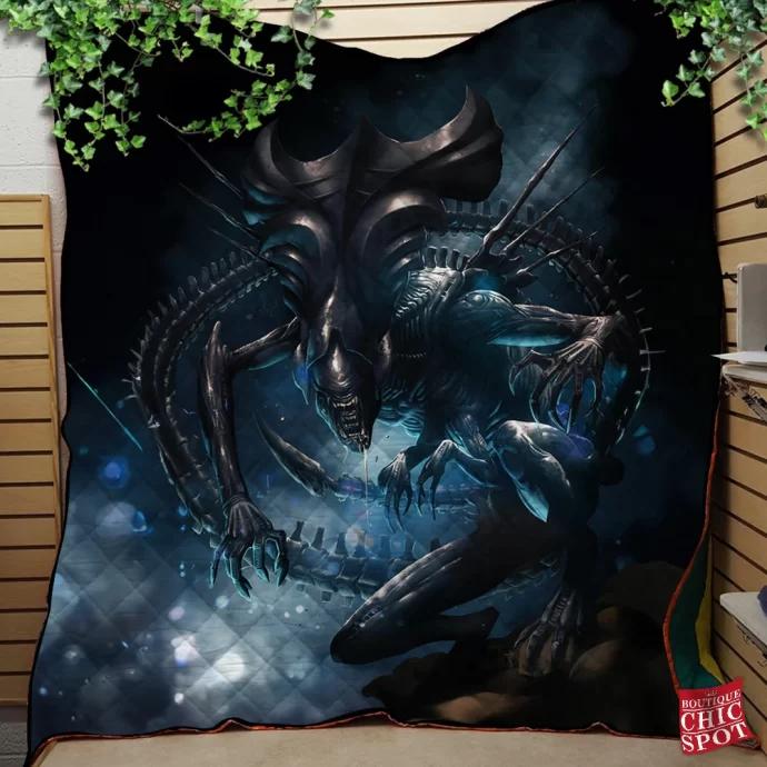 Alien Queen Quilt Blanket