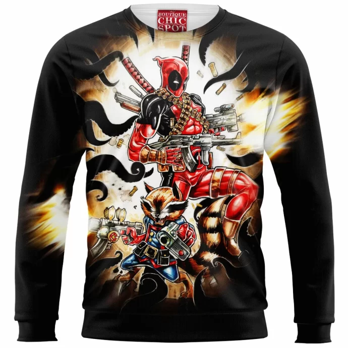 Deadpool And Rocket Raccoon Sweatshirt