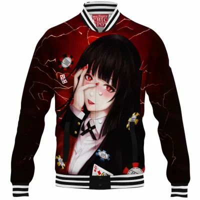 Anime Baseball-Jacket, Kakegurui Baseball-Jacket, Yumeko Jabami Baseball-Jacket