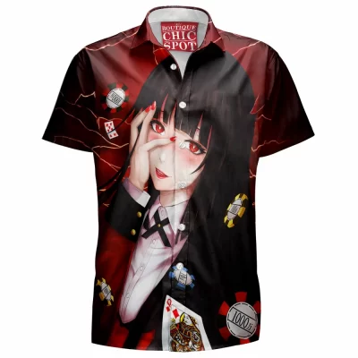 Anime Hawaiian-Shirt, Kakegurui Hawaiian-Shirt, Yumeko Jabami Hawaiian-Shirt