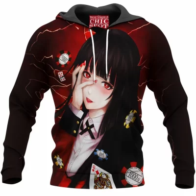 Anime Hoodie, Kakegurui Hoodie, Yumeko Jabami Hoodie