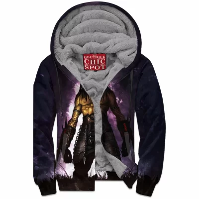 Horror Zip-Fleece-Hoodie, Predator Zip-Fleece-Hoodie, Sci-Fi Zip-Fleece-Hoodie
