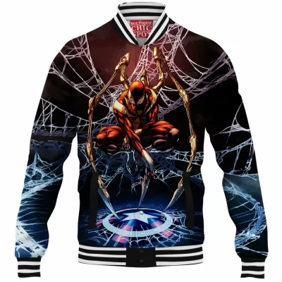 Comic Baseball-Jacket, Iron Spider Baseball-Jacket, Spider-man Baseball-Jacket