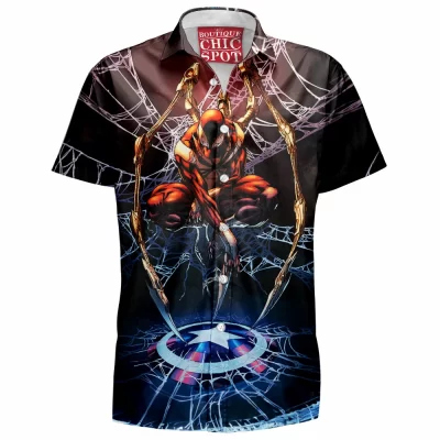 Comic Hawaiian-Shirt, Iron Spider Hawaiian-Shirt, Spider-man Hawaiian-Shirt