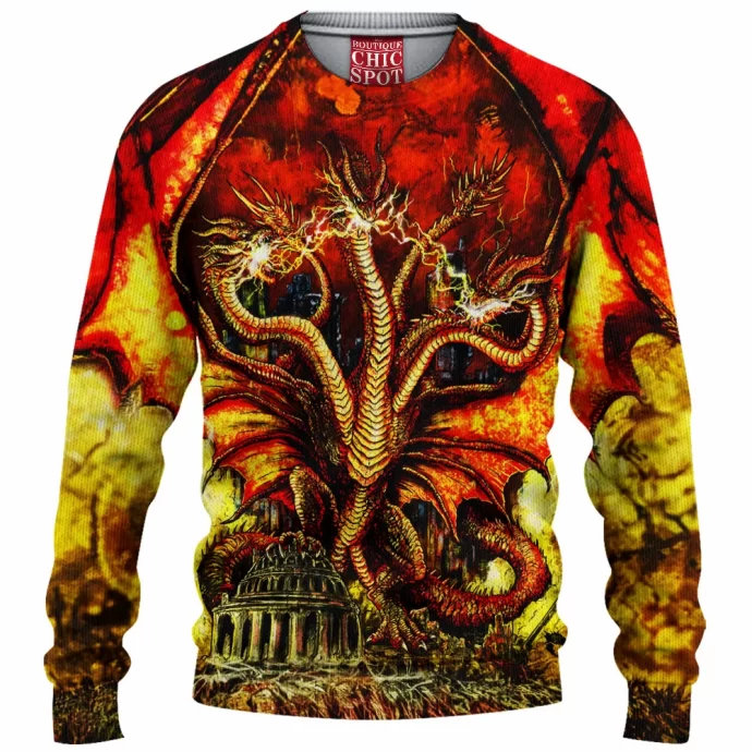 King Ghidorah Knitted Sweater