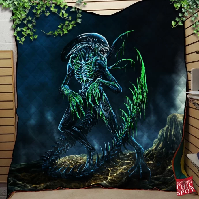 Xenomorph Quilt Blanket