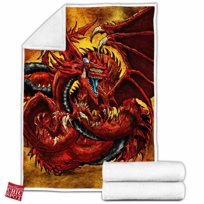 Slifer The Sky Dragon Yugioh Fleece Blanket