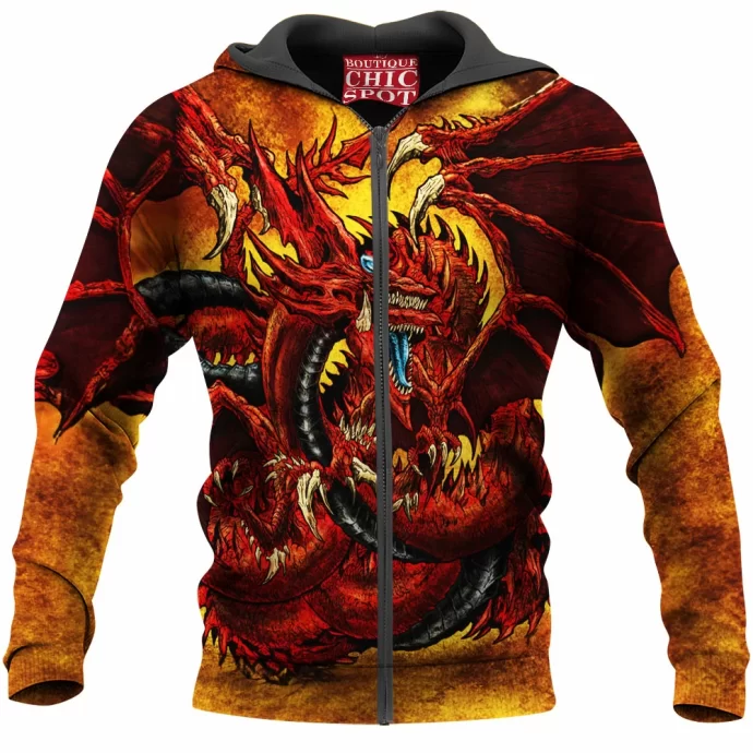 Slifer The Sky Dragon Yugioh Zip Hoodie