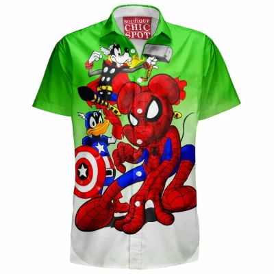 Animation Disney Hawaiian-Shirt, Mickey Mouse Hawaiian-Shirt, Donald Duck Hawaiian-Shirt, Pluto Hawaiian-Shirt