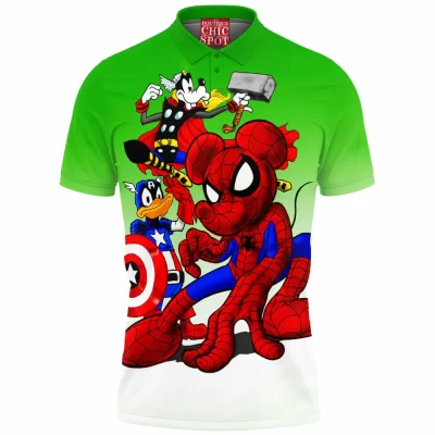 Animation Disney Polo Shirt, Mickey Mouse Polo Shirt, Donald Duck Polo Shirt, Pluto Polo Shirt