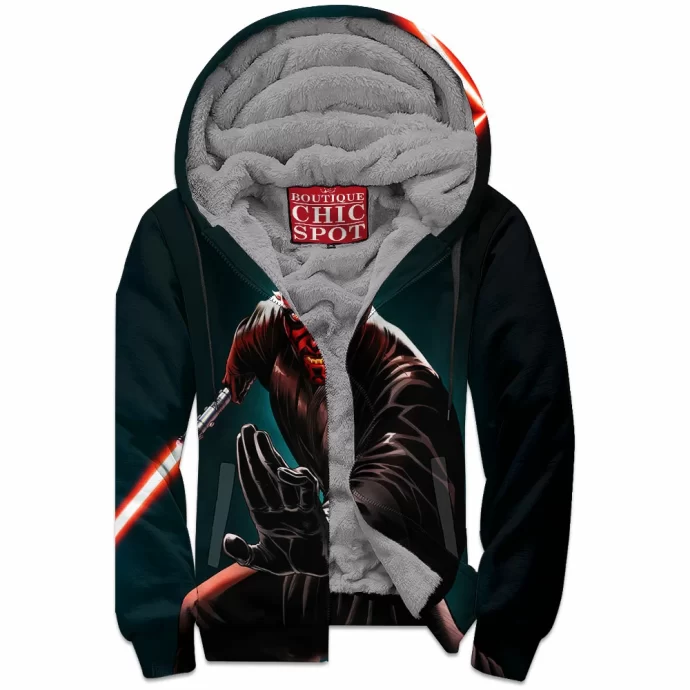 Darth Maul Zip Fleece Hoodie