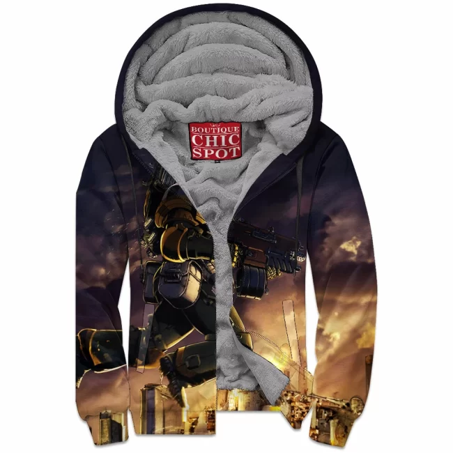 T DUONG Boutique 5422 Zip Fleece Hoodie