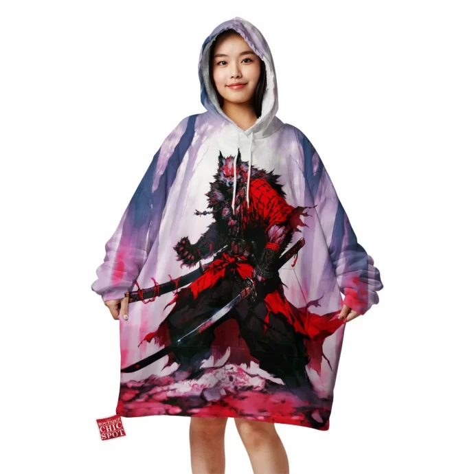 Samurai Werewolf Blanket Hoodie