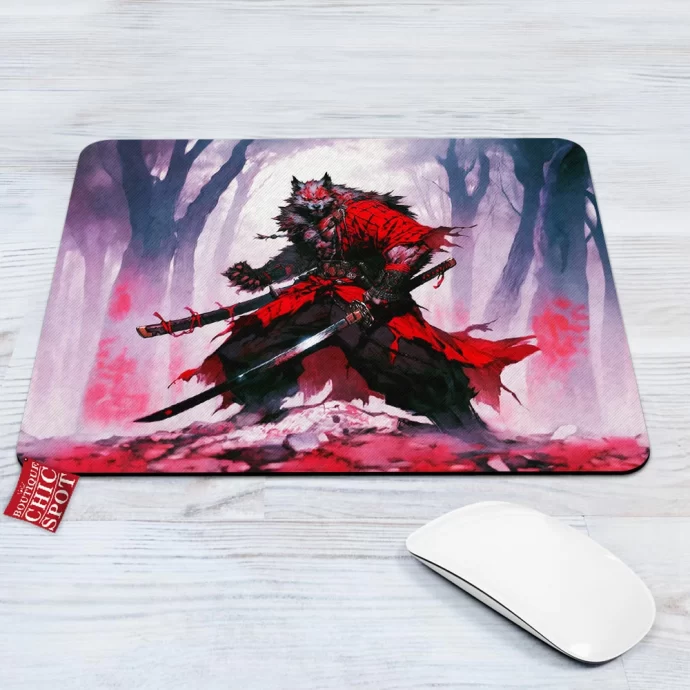 Samurai Werewolf Mouse Pad