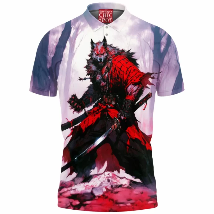 Samurai Werewolf Polo Shirt