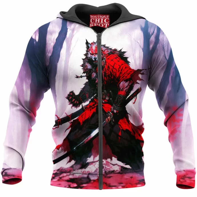 Samurai Werewolf Zip Hoodie