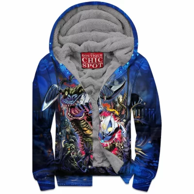 Anime Zip-Fleece-Hoodie, Ultraman Zip-Fleece-Hoodie