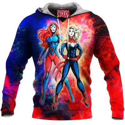 Comic Fleece-Hoodie, Captain Marvel Fleece-Hoodie, Jean Grey Fleece-Hoodie