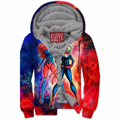 Comic Zip-Fleece-Hoodie, Captain Marvel Zip-Fleece-Hoodie, Jean Grey Zip-Fleece-Hoodie