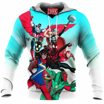 Avengers Fleece-Hoodie, Comic Fleece-Hoodie