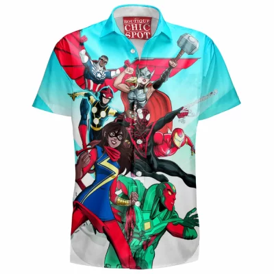 Avengers Hawaiian-Shirt, Comic Hawaiian-Shirt