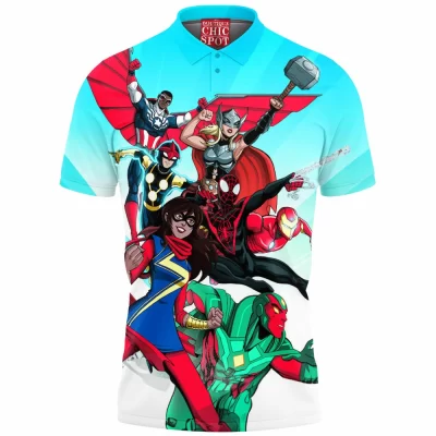 Avengers Polo Shirt, Comic Polo Shirt