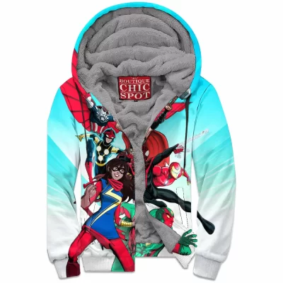 Avengers Zip-Fleece-Hoodie, Comic Zip-Fleece-Hoodie
