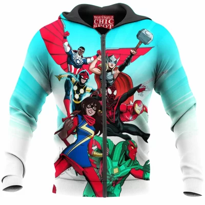 Avengers Zip-Hoodie, Comic Zip-Hoodie
