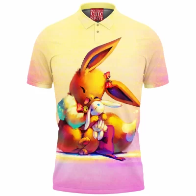 Anime Polo Shirt, Eevee Polo Shirt, Pokemon Polo Shirt
