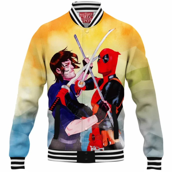 Gambit vs Deadpool Baseball Jacket