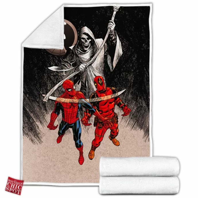 Spider-man Deadpool Fleece Blanket