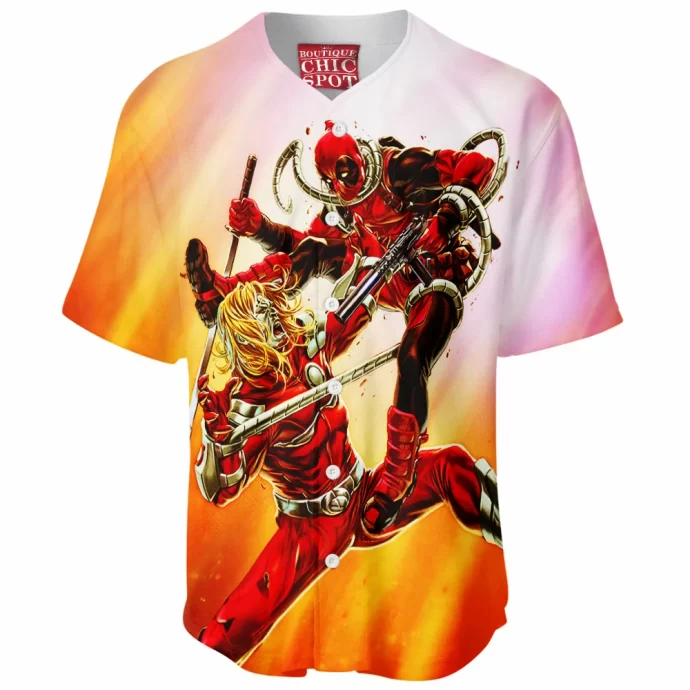 Omega Red vs Deadpool Baseball Jersey