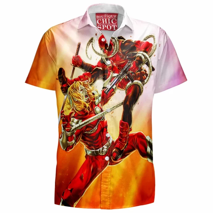 Omega Red vs Deadpool Hawaiian Shirt