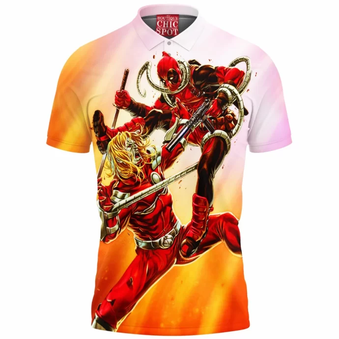 Omega Red vs Deadpool Polo Shirt