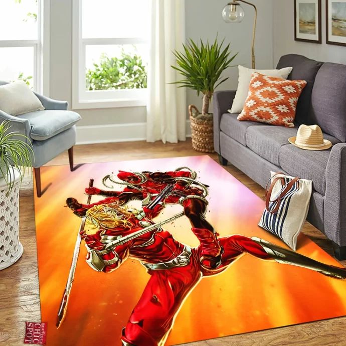 Omega Red vs Deadpool Rectangle Rug