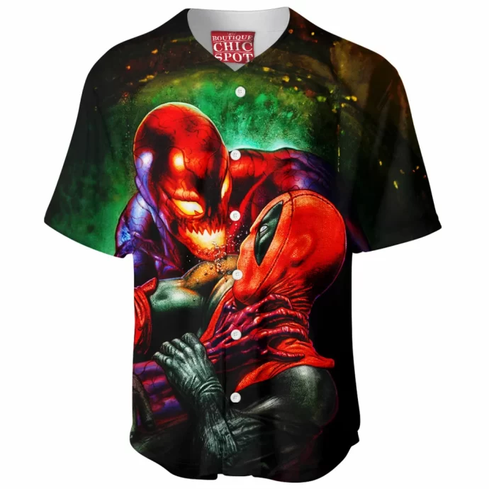 Carnage vs Deadpool Baseball Jersey