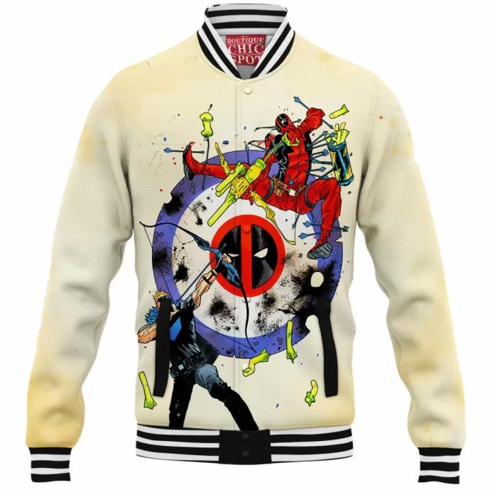 Hawkeye vs Deadpool Baseball Jacket