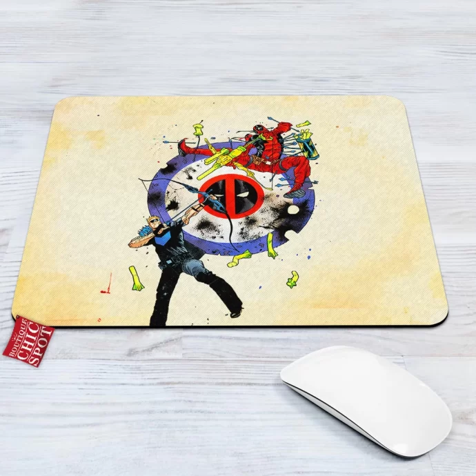 Hawkeye vs Deadpool Mouse Pad