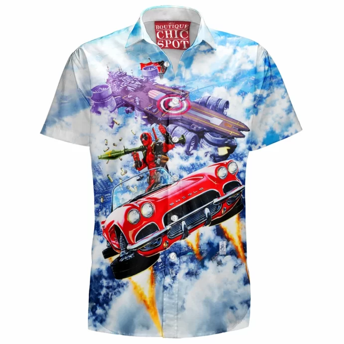 Marvel Shield vs Deadpool Hawaiian Shirt