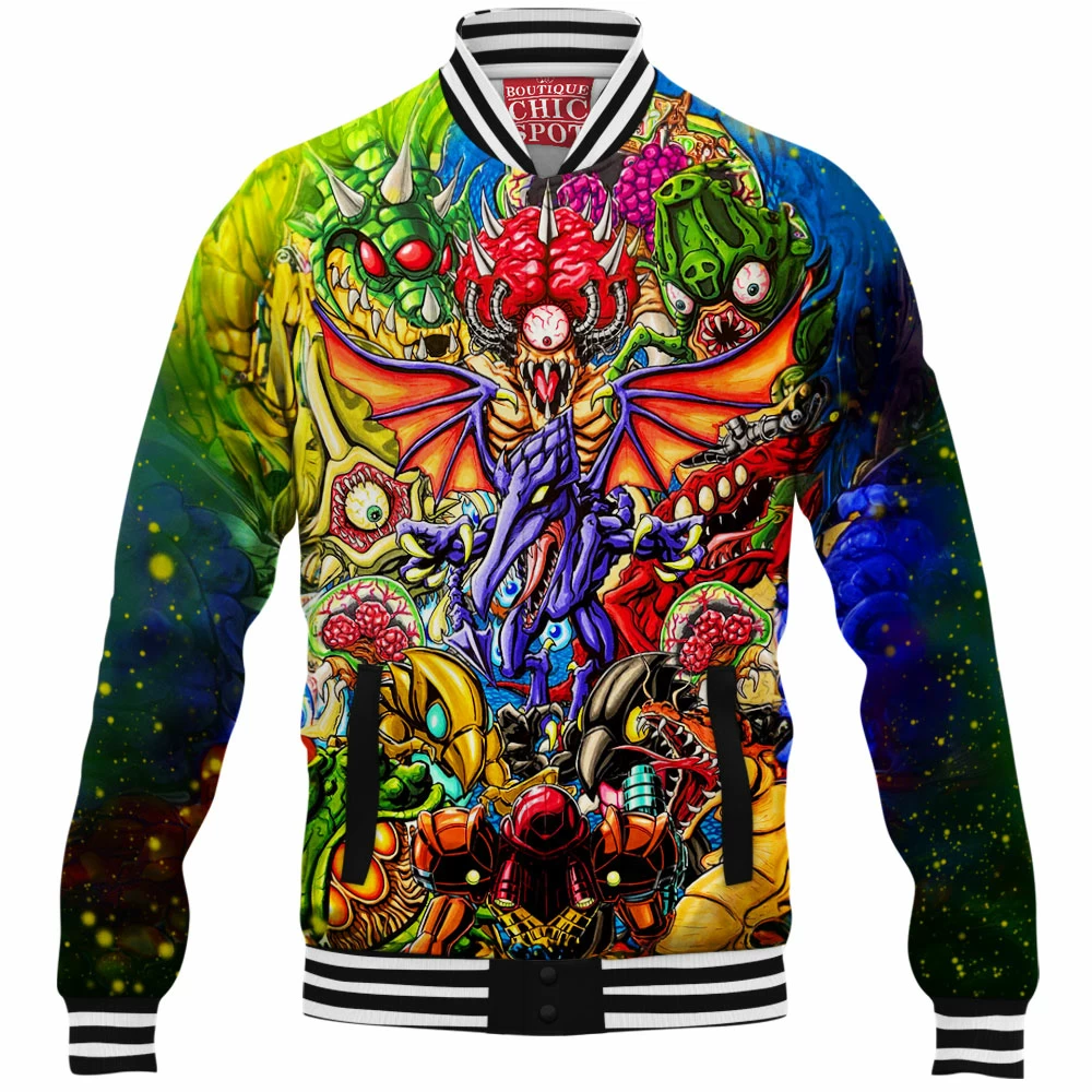 Game Baseball-Jacket, Metroid Baseball-Jacket, Samus Baseball-Jacket 1 T DUONG Boutique 6670 Baseball Jacket