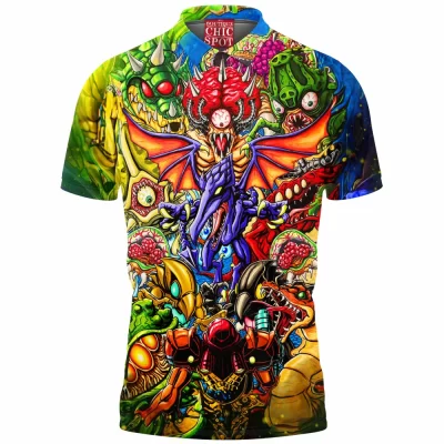 Game Polo Shirt, Metroid Polo Shirt, Samus Polo Shirt