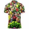 Comic Polo Shirt, Hulk Polo Shirt, Hulk Villains Polo Shirt