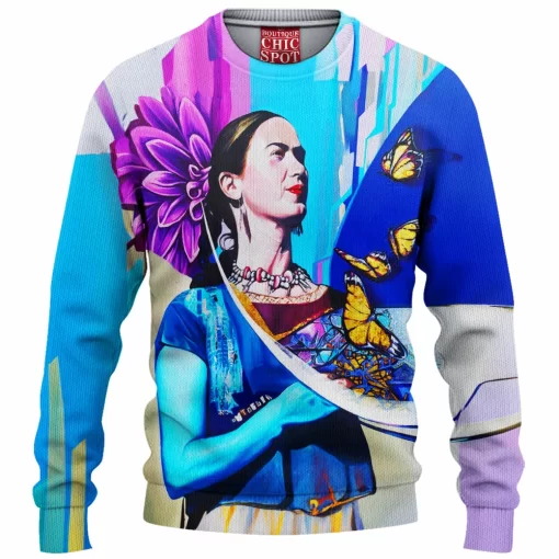 Women Oil Painting Knitted Sweater