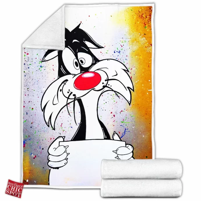 Sylvester the Cat,Meow Fleece Blanket