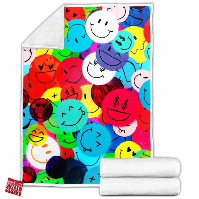 Smile Emotion Fleece Blanket