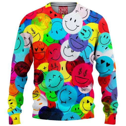 Smile Emotion Knitted Sweater