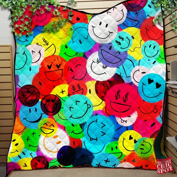 Smile Emotion Quilt Blanket