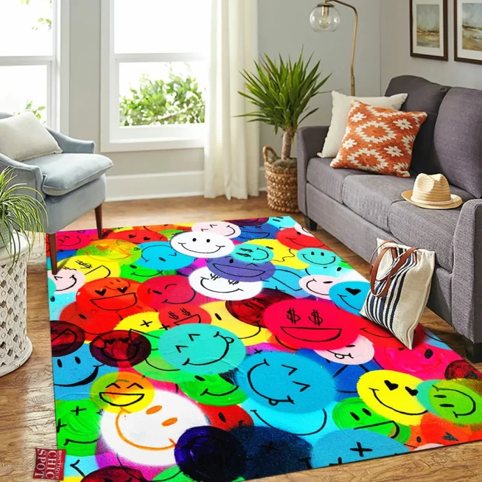 Smile Emotion Rectangle Rug